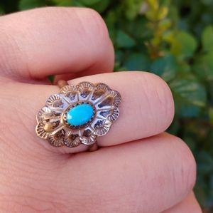 Turquoise Concho Ring